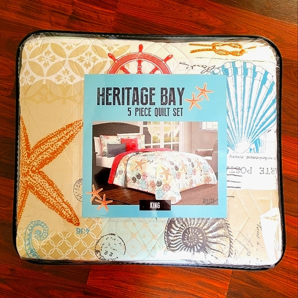 New King sz coastal quilt set